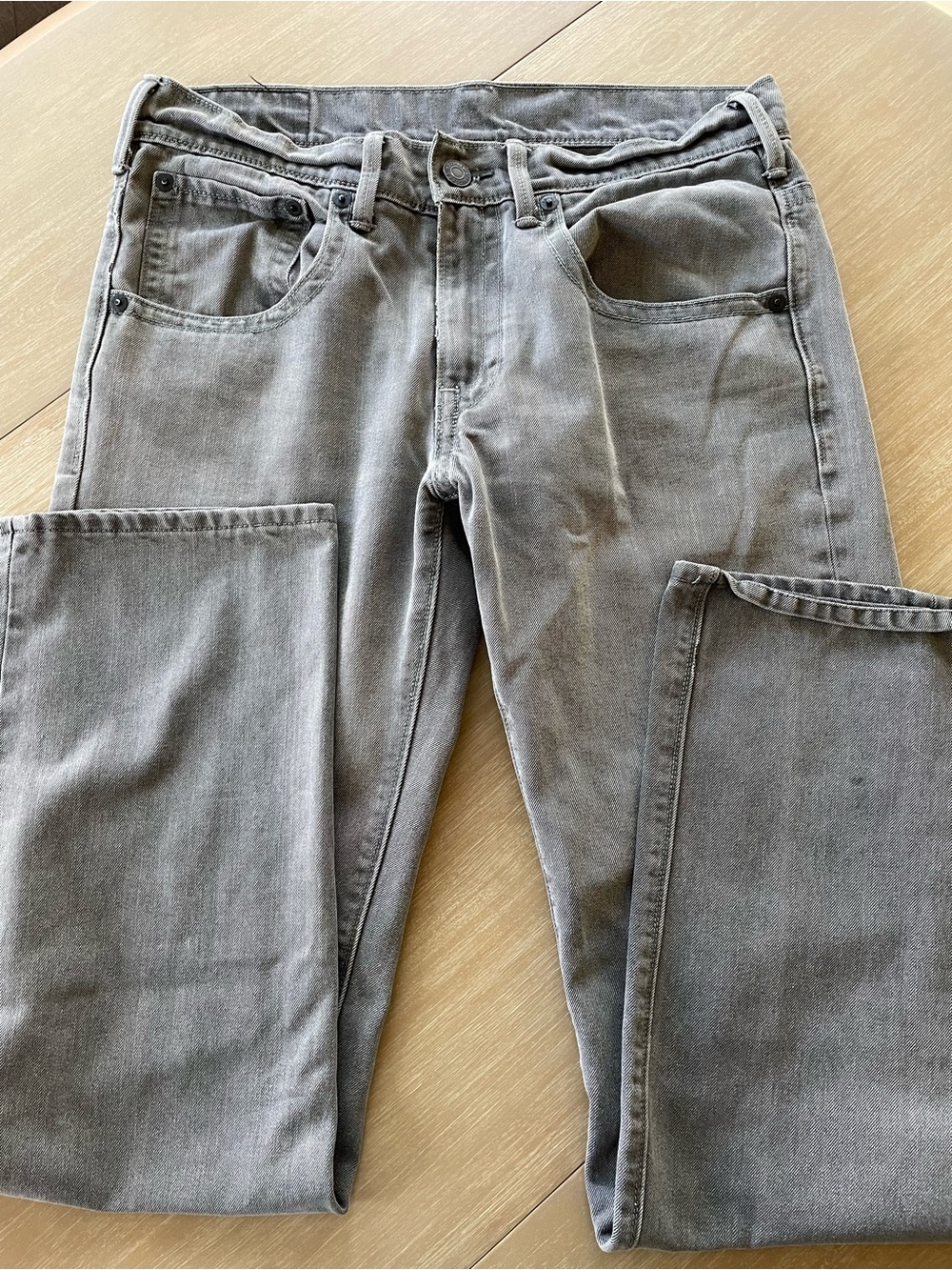 Levi's 505 Men's Straight Leg Faded Black Jeans Red Tag Grunge